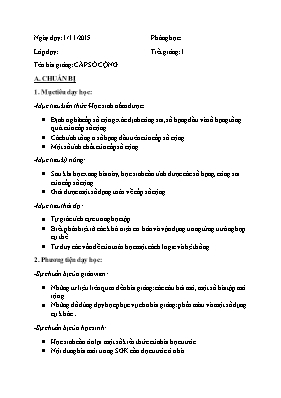 Giáo án Đại số 11 Cấp số cộng